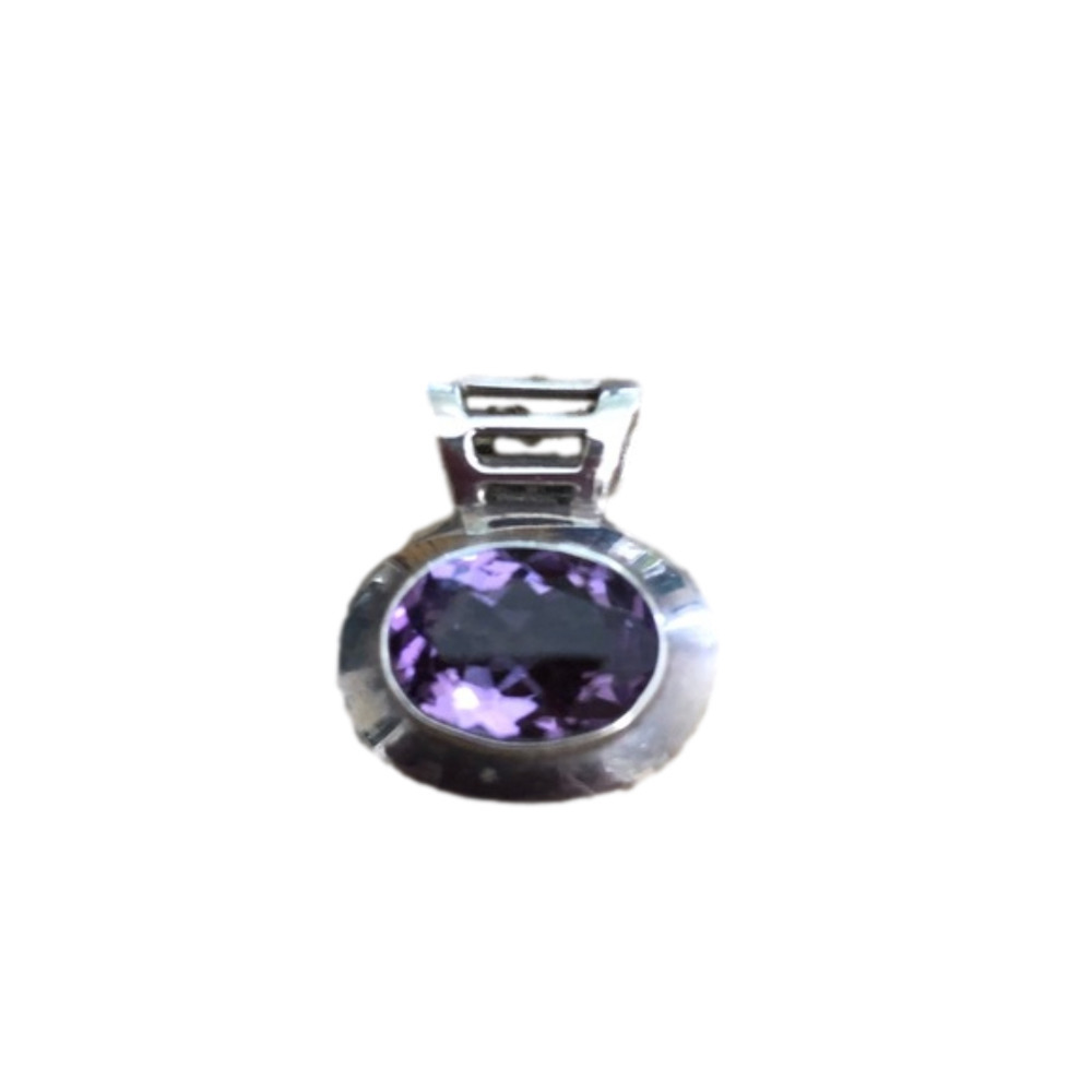 Amethyst and Sterling Silver Pendant